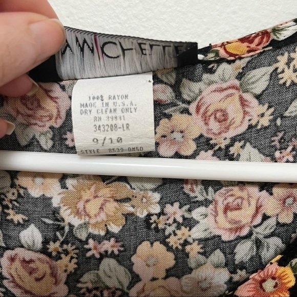 VINTAGE 90s My Michelle Floral midi dress Size 9/10 fits like a small - Picture 7 of 14